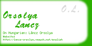 orsolya lancz business card