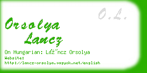 orsolya lancz business card